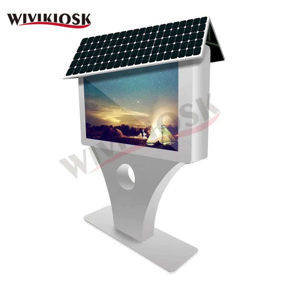 Solar Power Waterproof Dustproof Touch Screen Information Kiosk