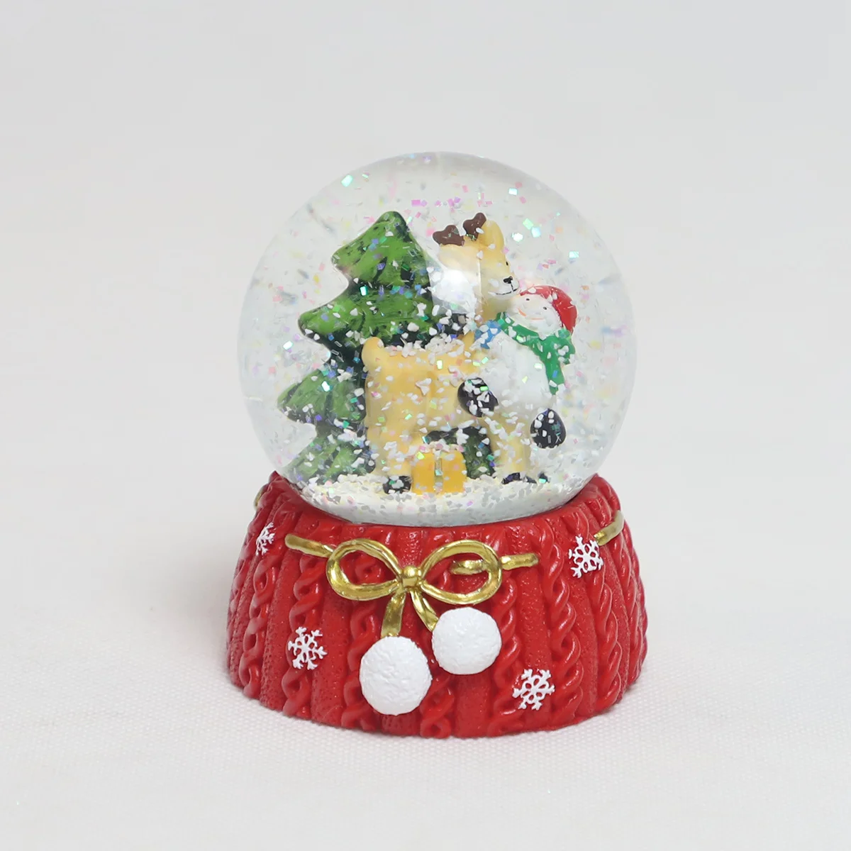 american christmas decorations snow globe light red glass christmas ornaments glass ball with musical