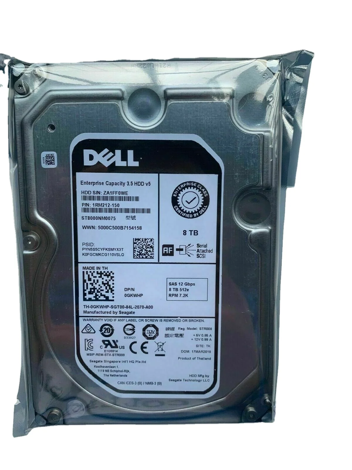 Hot Selling Dell 8TB SAS 3.5 7.2k RPM 12Gbps R750| Alibaba.com