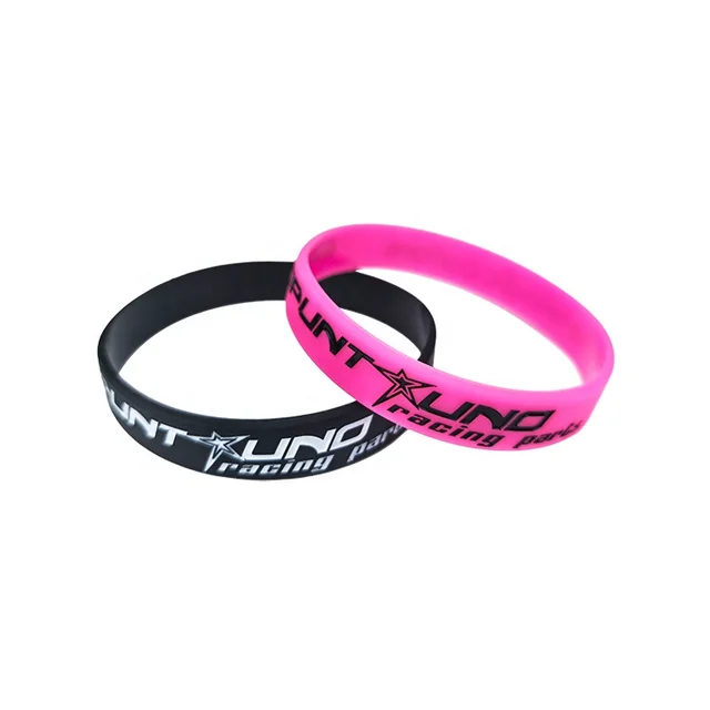 Wholesale customized brand logo business gift rubber bracelet