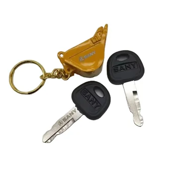 For Sany Keychain 55/60/75/135/265-8-9-10 Ignition Key Door Starting Key Excavator Parts
