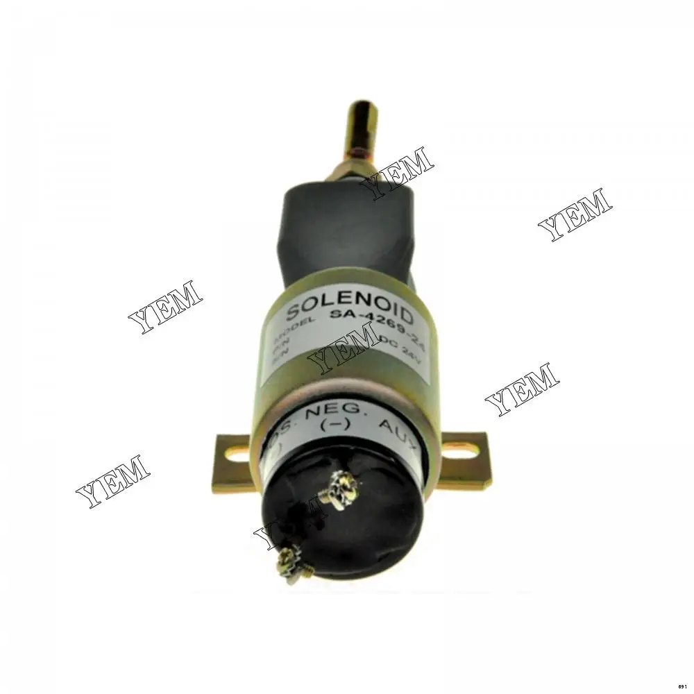 Engine Spare Parts 24V Fuel Solenoid for Komatsu PC60-7 PC75-3 PC78-6 PC200C-6 w Mitsubishi S4D95L