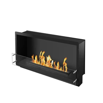 indoor modern firebox outdoor bio ethanol fire electric linear fireplace 72 gas insert