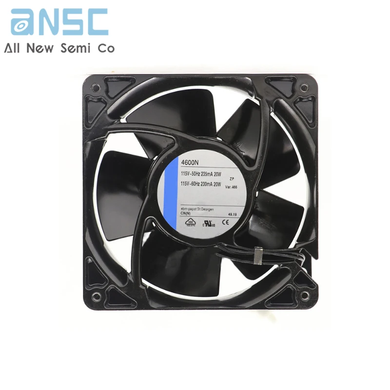 Original Axial fan 4600N-466 120*38 AC115V 20W High temperature cooling fan