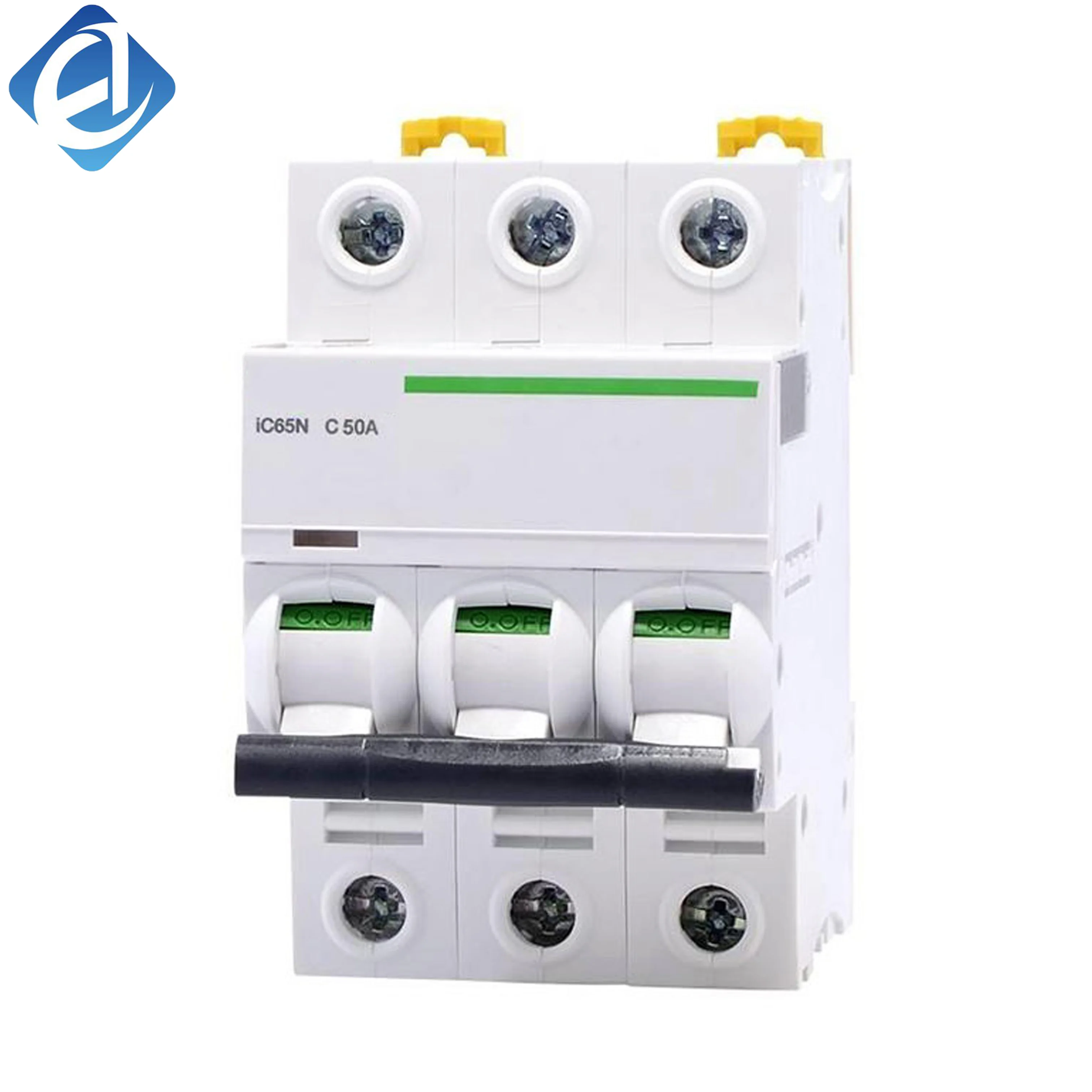 New Original A9N22077 Acti9 C65H-DC series MCB, 2P, 20A, C-curve, 250V DC, 10kA breaking capacity, thermal-magnetic trip, for DC system overload/short-circuit protection