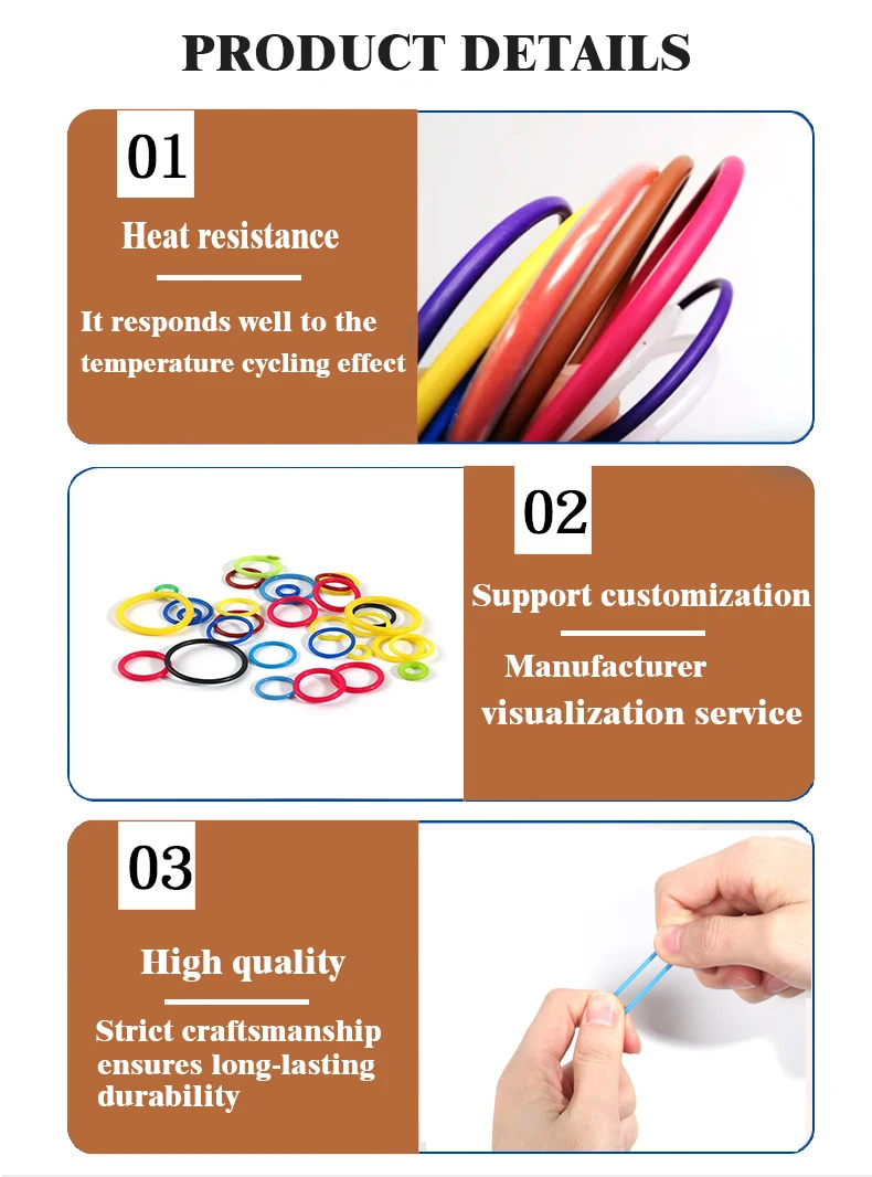 product high precision custom size o rings low price oem heat resisting rubber seal nbr fkm fpm epdm silicon o ring cutting processing-2