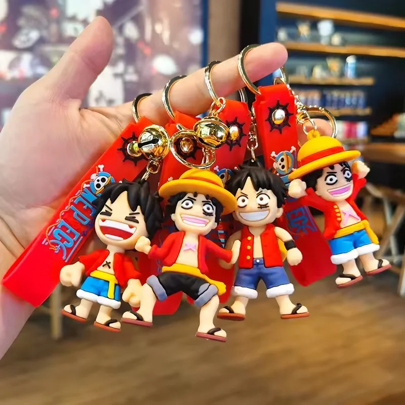 Luffy Expanded Key Chain Custom Anime PVC Luffy One Pieces Keyrings Good Quality 3D Monkey D ...