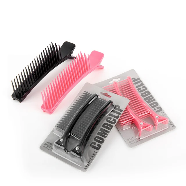 New Pink and Black Clip Comb All in One Multi-purpose Hair Coloring Partition Clip Hair Tools & Accessories Hairdressing Clips