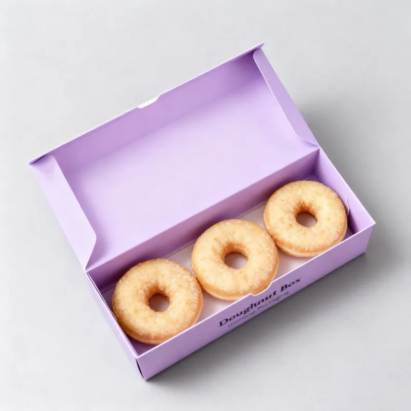 Boîte colorée en papier pour l'emballage de beignets sucrés, boîte d'emballage alimentaire recyclable, boîte d'emballage pour beignets, gâteaux, cupcakes et desserts