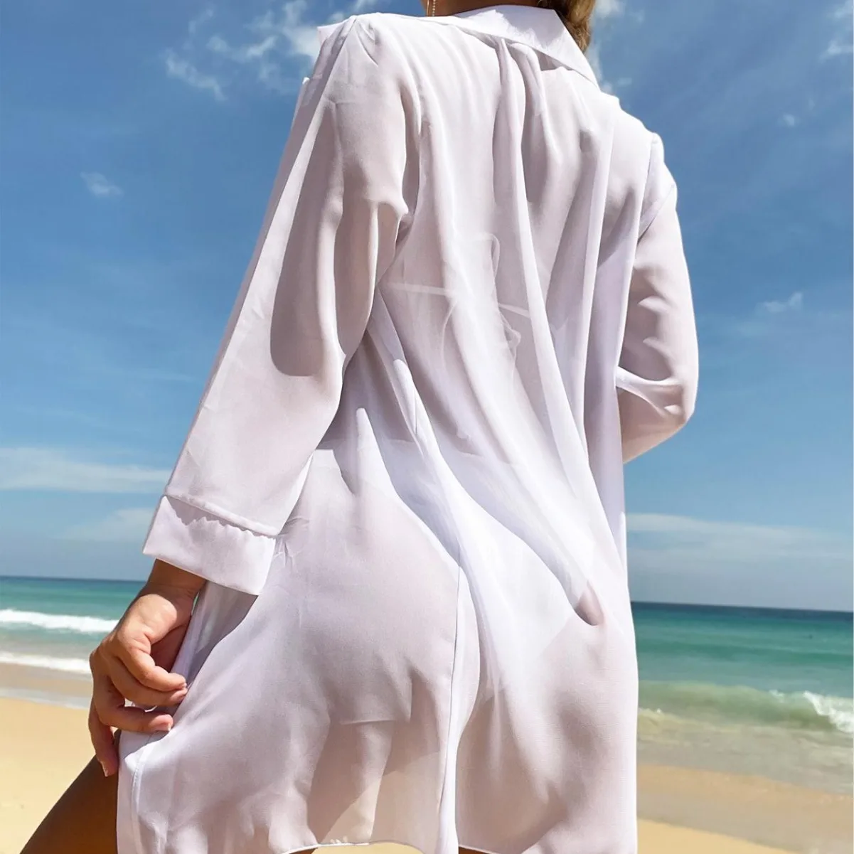 AI'MAGE Traje De Baño Para Mujer, Camisa Sexy Con Cuello En V Para