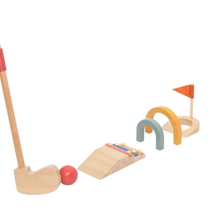 Multi-functional Indoor Outdoor Sports Wooden High-End Golf Parent-child Game Educational Toys for Kids Toddler Boys & Girls