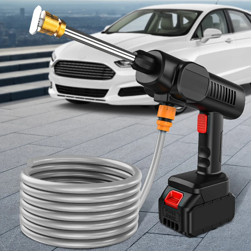 Cordless Car Washing Machine Water Spray Gun Car Wash Wireless Lithium  Battery Portable High Pressure Car Washer
