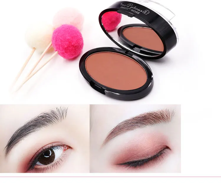 Wholesale Private Vegan Waterproof Long-Lasting Matte Eyebrow Stamp Makeup 4 Colors Powder Form for Eye Use manufacture