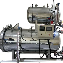 800 Automatic double layer water immersion autoclave retort sterilizer for instant meat canning food processing machine