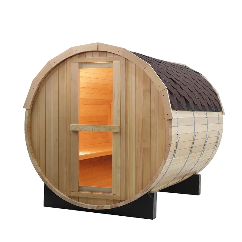 3-4 Person Red Cedar Barrel Sauna Room With Sawo Sauna Heater - Buy Barrel  Outdoor Sauna,Steam Barrel Sauna,Red Cedar Barrel Sauna Room Product on  