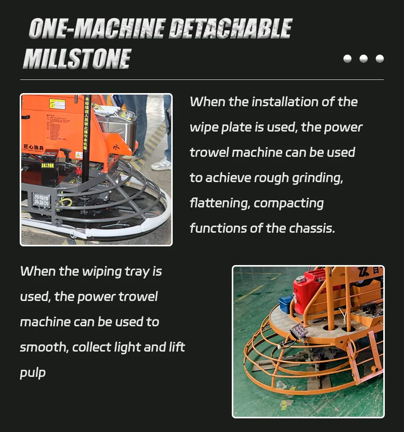 1000mm Concrete Riding Helicopter Float Trowel Concrete Rideon Power