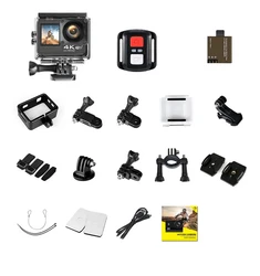 Экшн-камера OEM 4K FHD 60fps 24 МП экран 2 0 дюйма ЖК-дисплей EIS 8x зум видеосъемка водонепроницаемость 30 м профессиональная спортивная камера