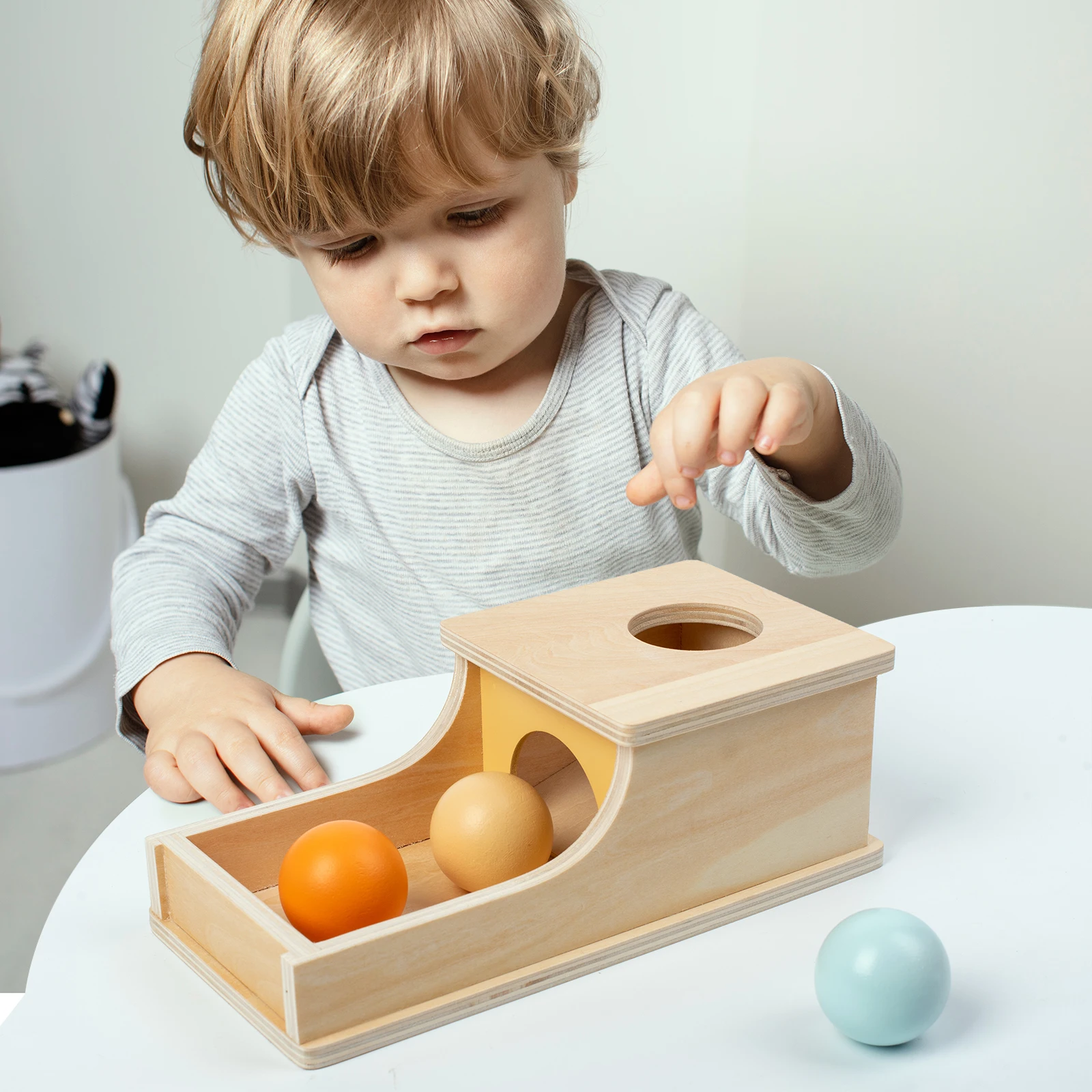 Montessori Wooden Permanent Target Box For Early Childhood Education