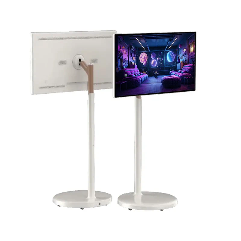 21.5 27 32 Inch Android Smart digital signage and display Floor Kiosk lcd advertising display Portable screen digital stand manufacture