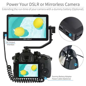 FEELWORLD F6 PLUS V2 5.5" 4K Camera Monitor | Type-C Power, Waveform & Bulk for Film Rental & OEMs Dslr Field Monitor detail image