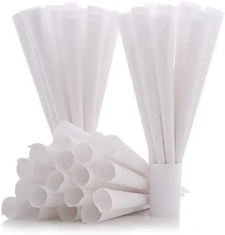 Carnival Candy Maker White Disposable Paper Floss Sugar Cotton Candy Cones