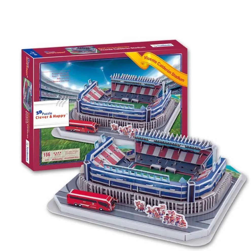 Puzzle 3D Stadium for Kids Aztec Soccer Model Stadium Kits With 246 PCS