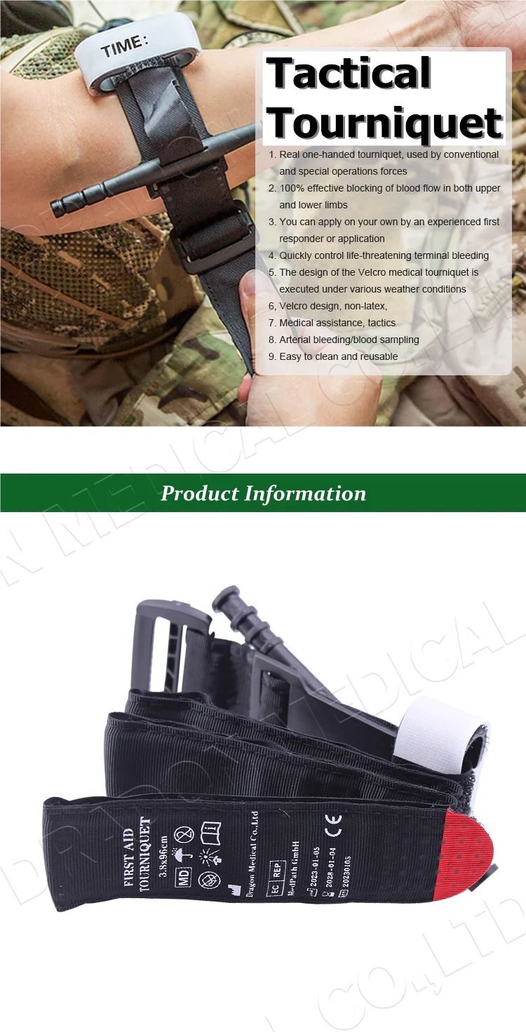 High Quality First Aid Emergency Hemostatic Combat Tactical Tourniquet