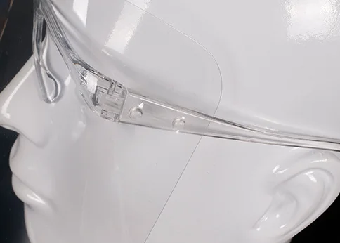 το πλαστικό διαφανές γείσο ασπίδων προσώπου φίλτρων αντι ομίχλης προστατευτικό ακρυλικό shieldmask καλύπτει την ασπίδα ασφάλειας με τα γυαλιά