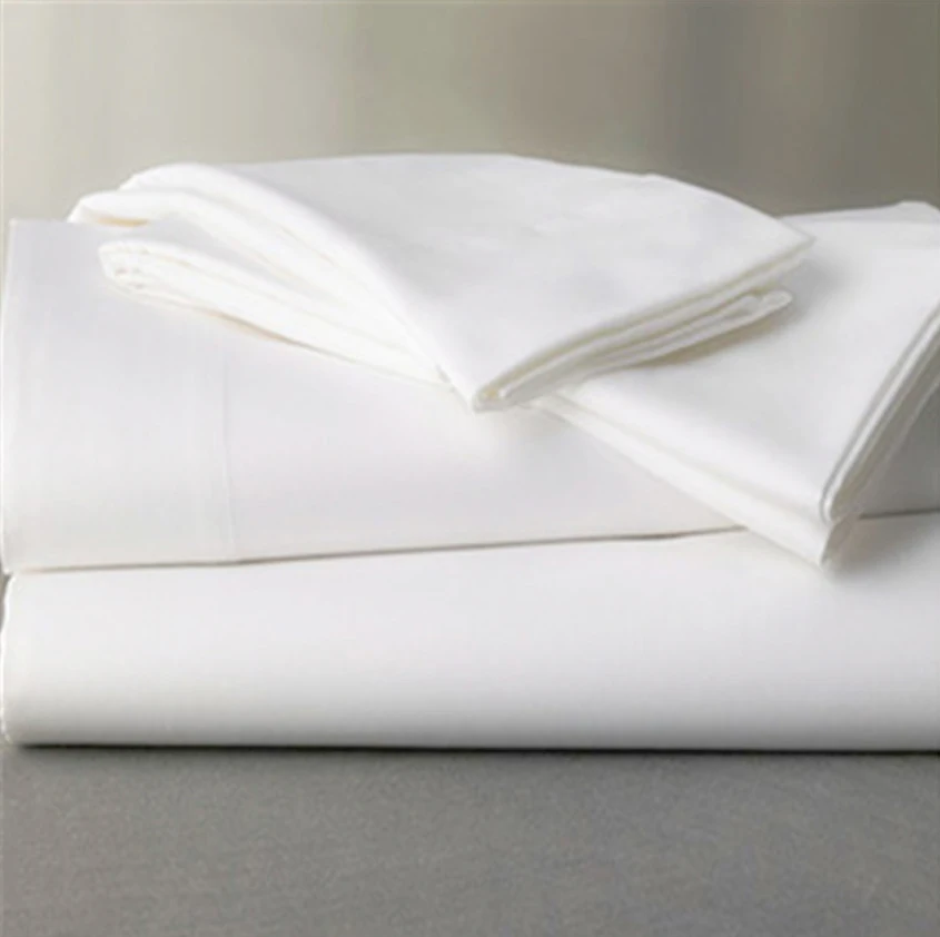 300TC белья комплект хлопкового постельного Твердые смесь пододеяльник простынь и наволочки подушка