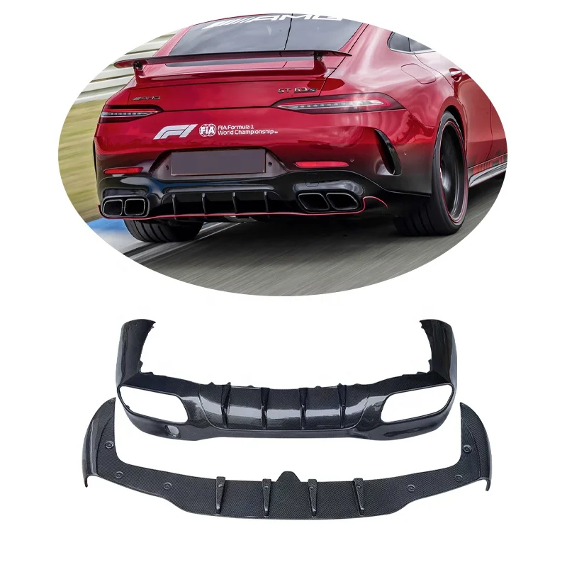 Carbon Fiber Bodyki Rear Bumper Lip For Amg Gt50 Gt53 Gt63 Upgraded ...