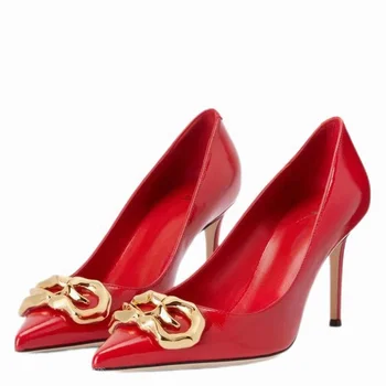 Hot Sale pointed toe stilettos grace red classic wedding shoes women's pump