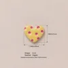 Gold plated Pink diamond heart-single accessory
