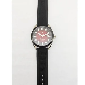 Luxury Grade 5 Titanium Case Business Watch Sapphire Crystal 20ATM Waterproof Gradient Dial Mens Leather Strap Limited Edition