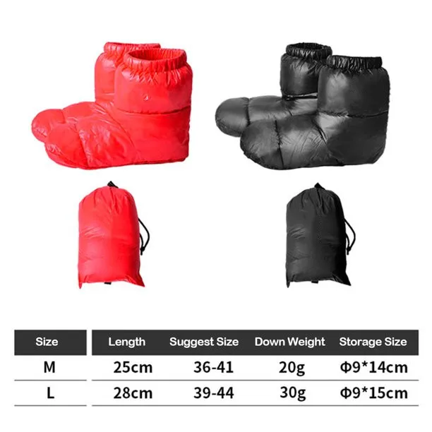 Outdoors Camping Slippers Warm Booty Socks for Sleeping Bag