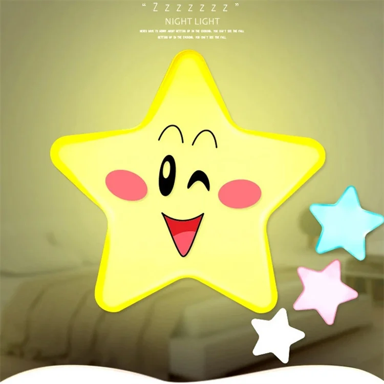110V 220v Led Plug Light Sensor Control Night Lights Mini  Star Butterfly Novelty Moon Bedroom Lamp for Baby Gift