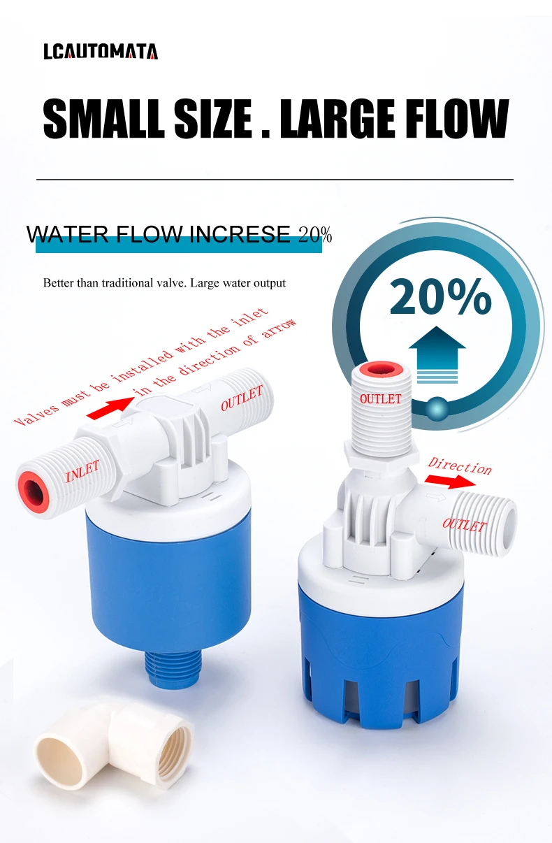 Vanne à Flotteur En Plastique PRÉNFLE, 2 Pièces, Pour Remplissage Automatique De Réservoir D