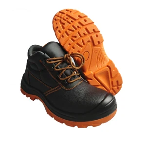 Men's Cow Leather Work Footwear Anti Smash Puncture-proof Security Shoes With Reflective Factory Construction Labor Safety Shoes