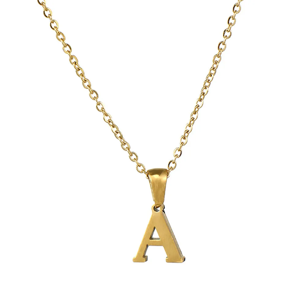 NUZON Gold Initial Letter Pendant Necklace 14K Gold Plated Cuban Link Chain  Toggle Clasp Hexagon Monogram Engraved A-Z Alphabet Necklaces Personalized