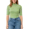 Green White Striped