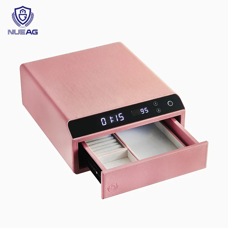 Durable Steel Material Secret Hidden Compartment Stash Storage Drawer Security Cash Safe Box with Fingerprint Lock