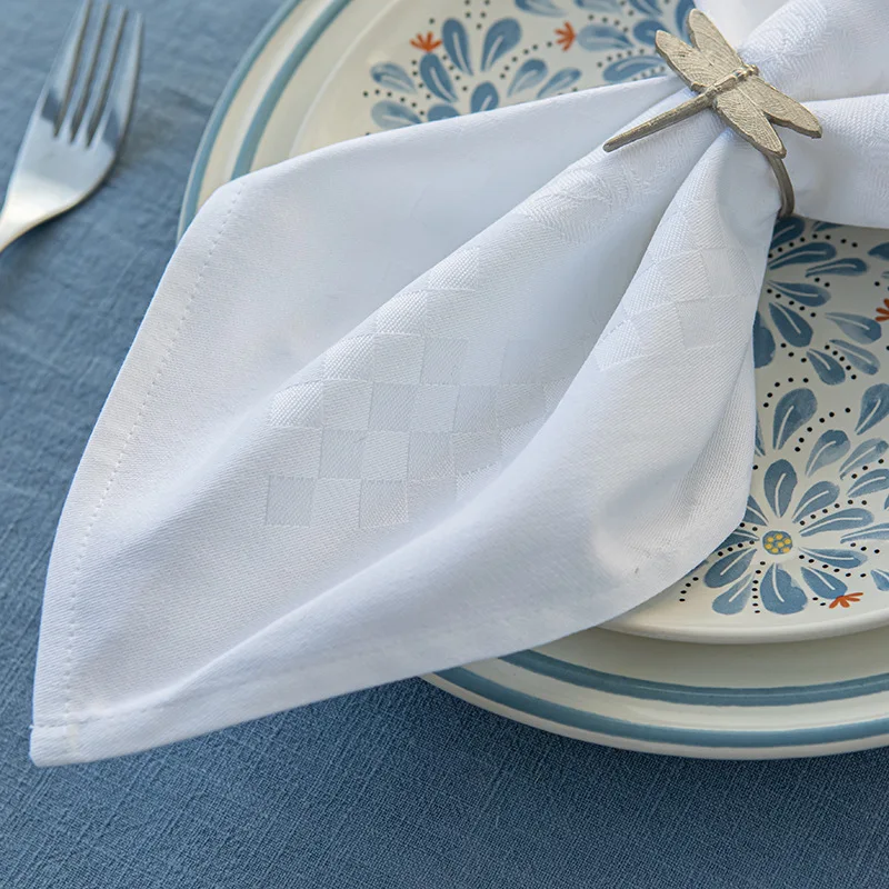 Hot Sale Square Satin Table Napkins Soft Handkerchief Romantic Wedding