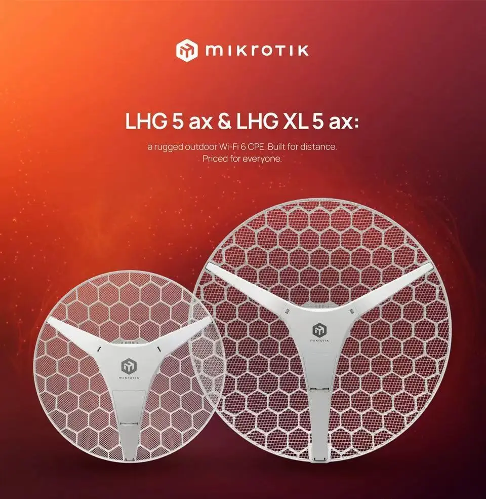 MikroTik LHG-5axD- XL Wifi 6 (802.11ax) Standard 1200 Mbit/s 5 GhHz Support RouterOS V7 Compatible with All the Environment 1