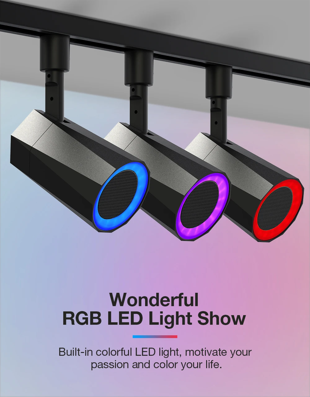 10W Zoomable RGB Tracklights System Mini Track Lighting Rail Lighting  Track Light  for Store