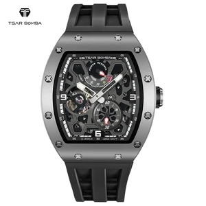 TSAR BOMBA Ceramics Mens Watch TB-8212 Luxury Automatic Mechanical Wrist Watch for Men
