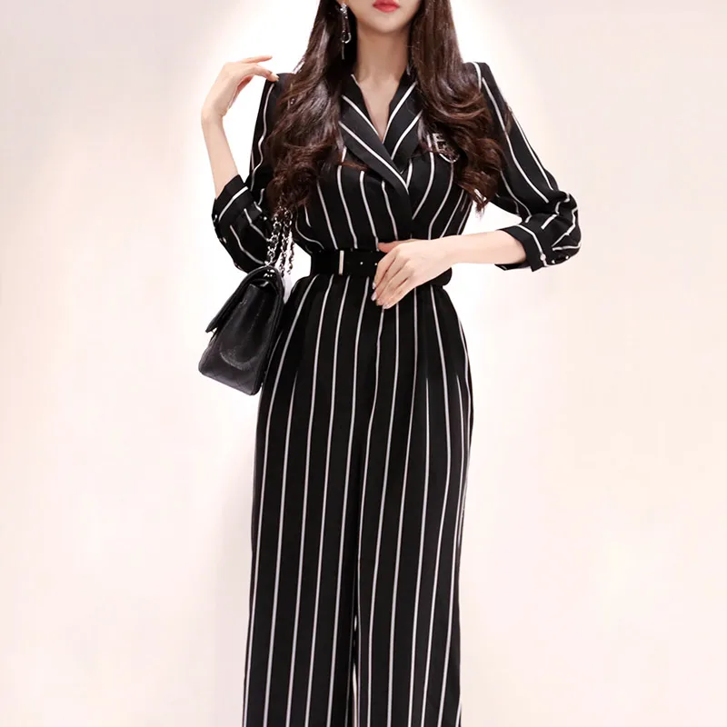 Stripe Hype Wide-Leg Jumpsuit