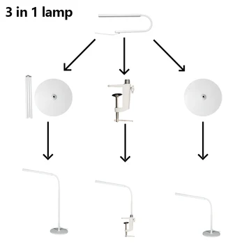 3 IN 1 LED Table Lamps DIY Clip Clamp Led Desk Lamp 6W floor lamp for study working bedside