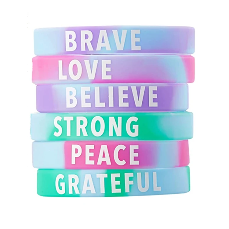 Custom Silicone Wristbands -Personalize Rubber Bracelets Events Gifts  Motivation