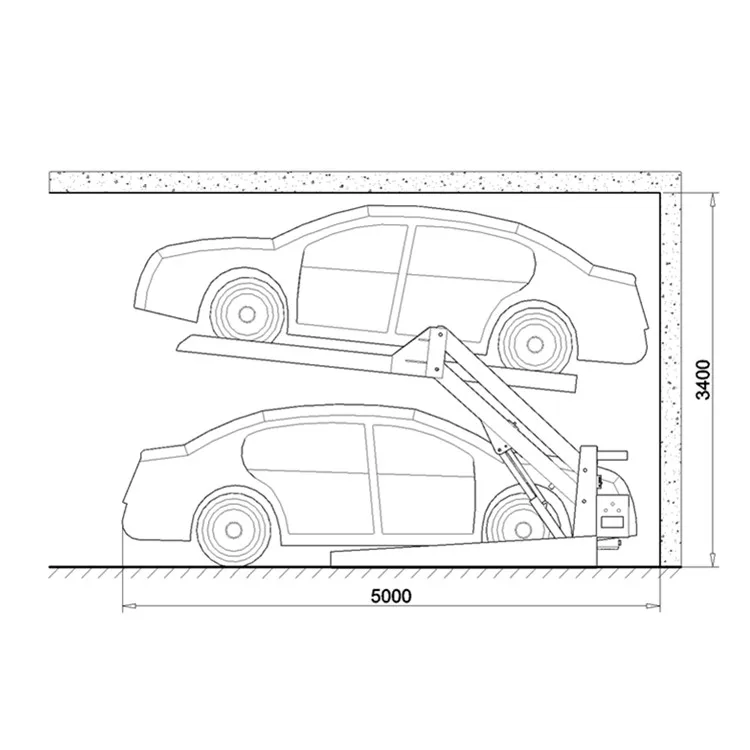 Hydraulic Home Simple Car Parking System Buy 2 Level Parking Lift
