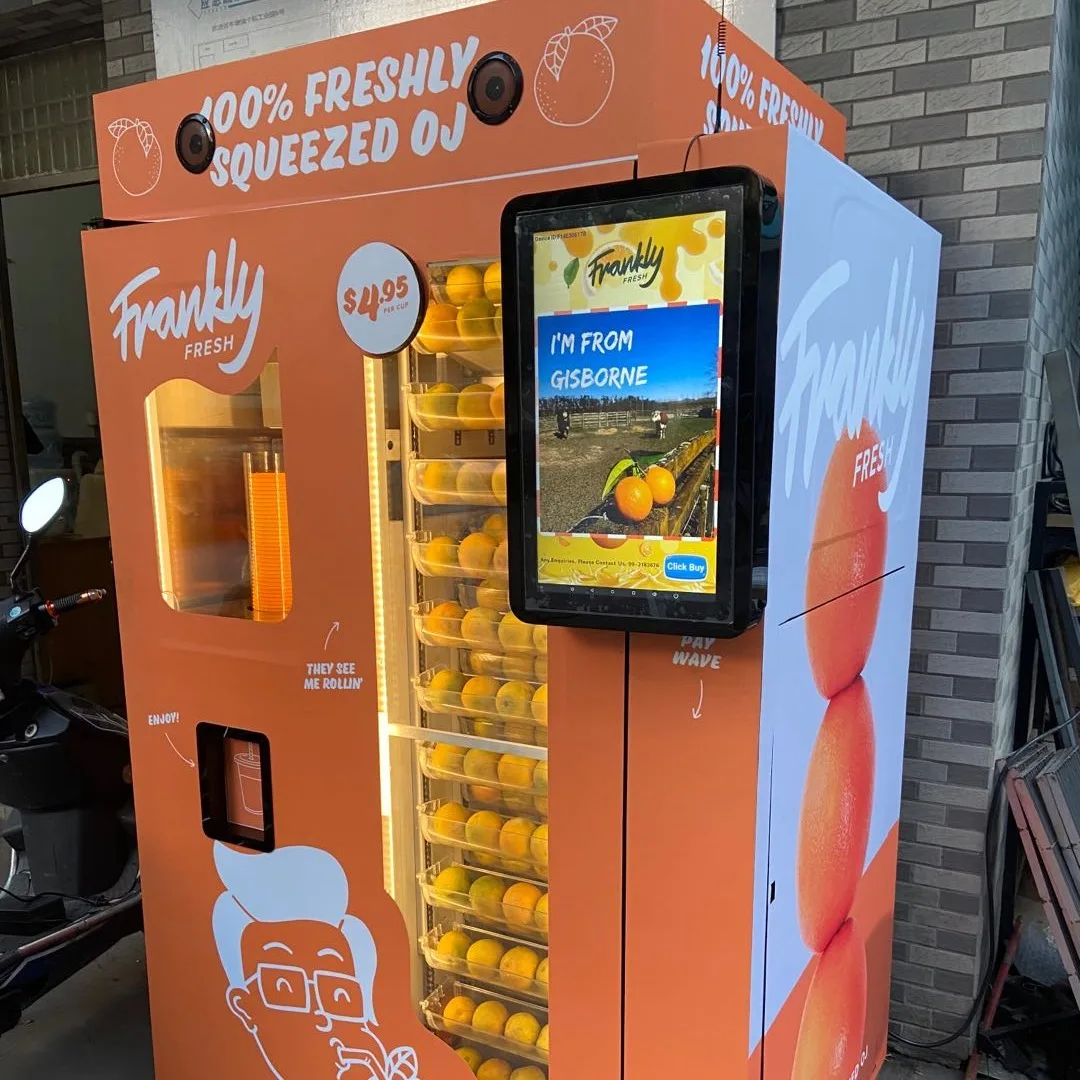 Wifi Connect Orange Juicer Vending Machine Automatic Buy Orange