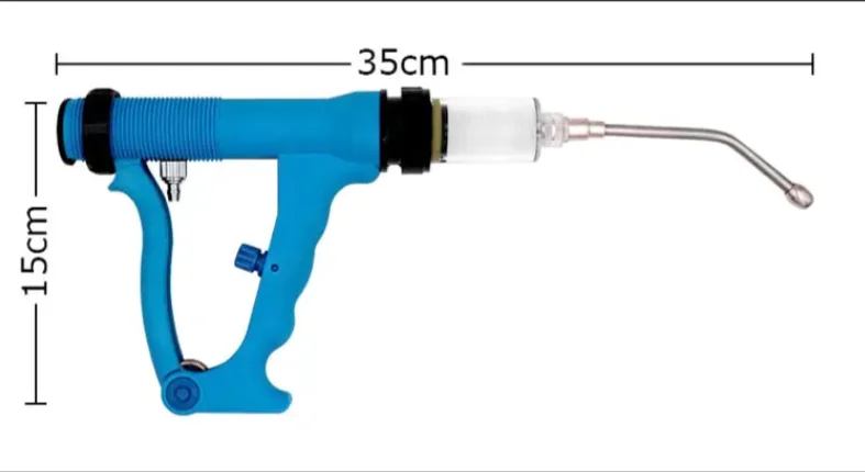 AMAIN AM-W034A Medical Injection Syringe for Animal, 10 20 30 50ml Veterinary Injection Gun Automatic Syringe